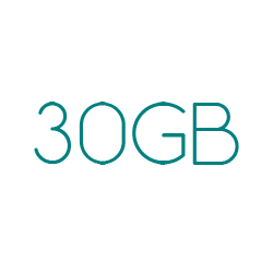 30 GB<br><br> Monthly<br><br>